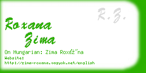 roxana zima business card